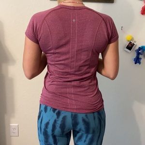 Pink/purple Lululemon swiftly tech shirt size 8